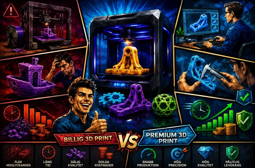 Billig vs. premium 3D print: När ska du betala mer?